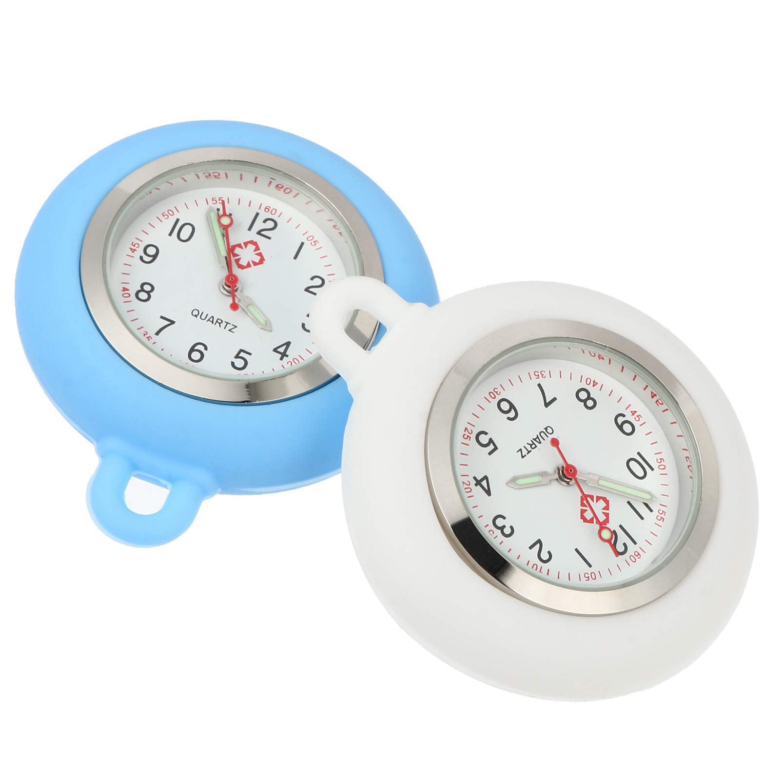 ibasenice Nurse Watch Parts 2Pcs Silicone Pocket Watch Dial with Threading Holes Compact Size for DIY Creative Nurse Fob Watches