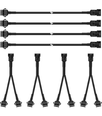 Carspeed 8-Pack 78.7" 4-Pin LED Extension Cables For RGB Neon Strips & Rock Lights