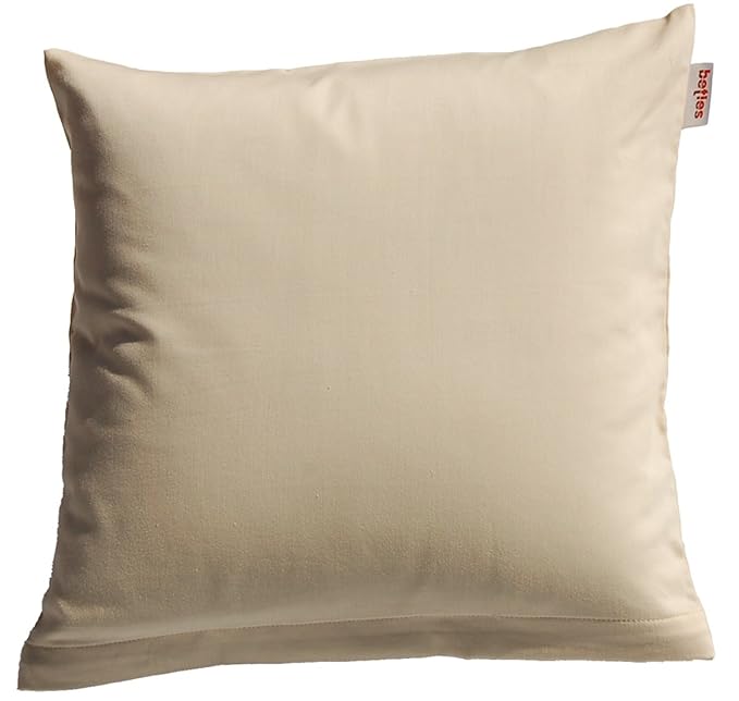 beties Mako Satin Kissenbezug ca. 40x40 cm 100% Baumwolle hochwertig & angenehm in 9 interessanten Uni Farben (natur-beige) 1
