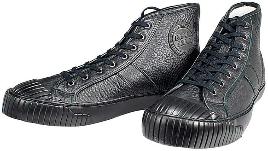 Amazon ボールバンド ハイカット バルカナイズド スニーカー レザー メンズ ブラック ホワイト ネイビー 全3色 スニーカー