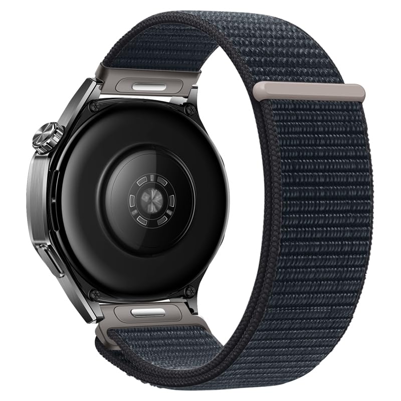 Photo 1 of 18mm 20mm 22mm Hook and Loop Watch Band Compatible with Garmin Vivoactive 6/5/ 3 Band, One Click Soft Nylon Breathable Sport Strap for Venu 3/3S/2/2S Men Women (Midnight, 20mm)