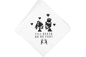 AISOSIKS Till Death Do Us Part Napkins, Till Death Do Us Part Wedding Decorations,Till Death Do Us Party Bachelorette Decorations,Halloween Bachelorette Wedding Engagement Party Decorations (5 x 5 In, 50-Pack)