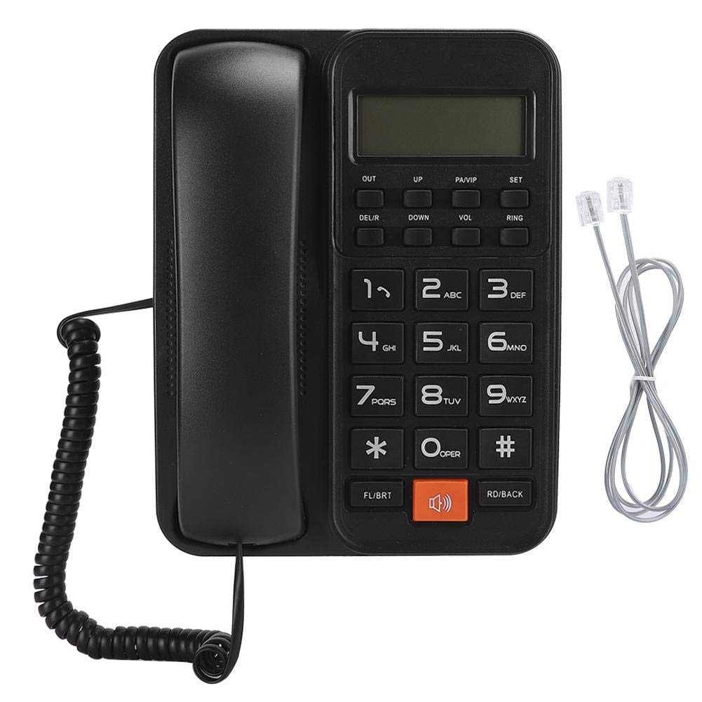 Black Desk Phone Business Home Landline Phone Wired Amazon.in Electronics