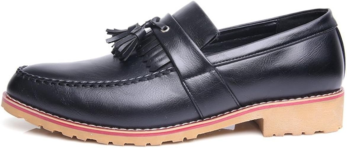 Amazon ジョイジョイ ローファー タッセルスリッポン メンズ 靴 ビジネスシューズ モカシン リーガル 黒 ドライビング フリンジ 防水 防滑 防臭 モンクストラップ 屈曲性 カジュアル ウォーキング 痛くない おしゃれ 快適 軽量 ブラック ローファー スリッポン