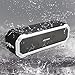 Archeer A226 Portable Wireless Bluetooth Speaker with Light, IPX6 Water Resistant Outdoor Shower Speakers with Dual 5W driver and Enhanced Bass, 12-Hour Playtime, Built-in Microphone, Silver