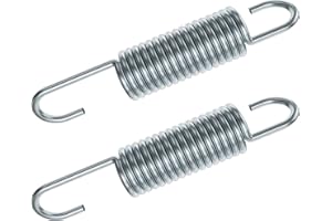 kzfuli 3-5/8 Inch Replacement Recliner Chair Mechanism Furniture Tension Springs Long Neck Style ，Long Neck Hook Style-Recliner Replacement Parts-3.46 Inch Inside Hook to Hook (Silver White 2Pcs)