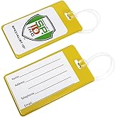 5 Pack - Slim and Sturdy Flexible Backpack & Airline Luggage ID Bag Tags - Business Card Holders - with Secure Plastic Worm Loop Straps by Specialist ID