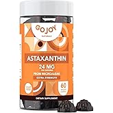 GOJOY NATURALS Chewable Astaxanthin Gummies - Natural Astaxanthin 24mg Antioxidant Supplement - Vegan, Non-GMO, Sugar-Free, Gluten-Free, Soy-Fee, 3rd Party Lab Tested - 2 Month Supply (60 Gummies)