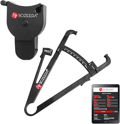 Bozeera Body Fat Caliper and Body Measuring Tape - Complete Set