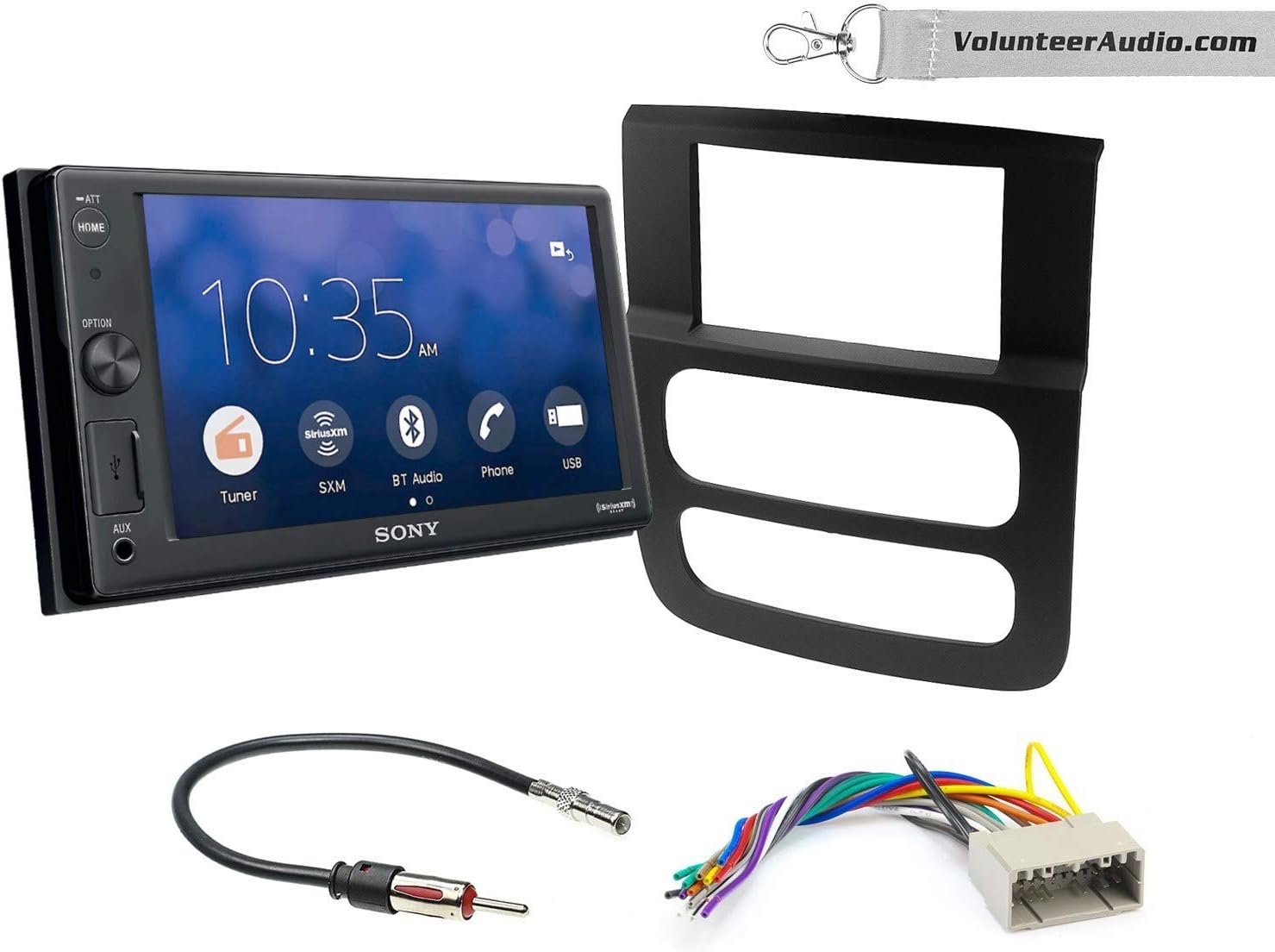 Sony XAV-V10BT Double Din Radio Install Kit With Sirius XM Ready Fits 2002-2005 Ram