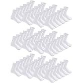 Tarpop 100 Pairs Bulk Mens Socks Moisture Wicking Casual Sports Ankle Socks for Homeless Unisex Adult Men Women