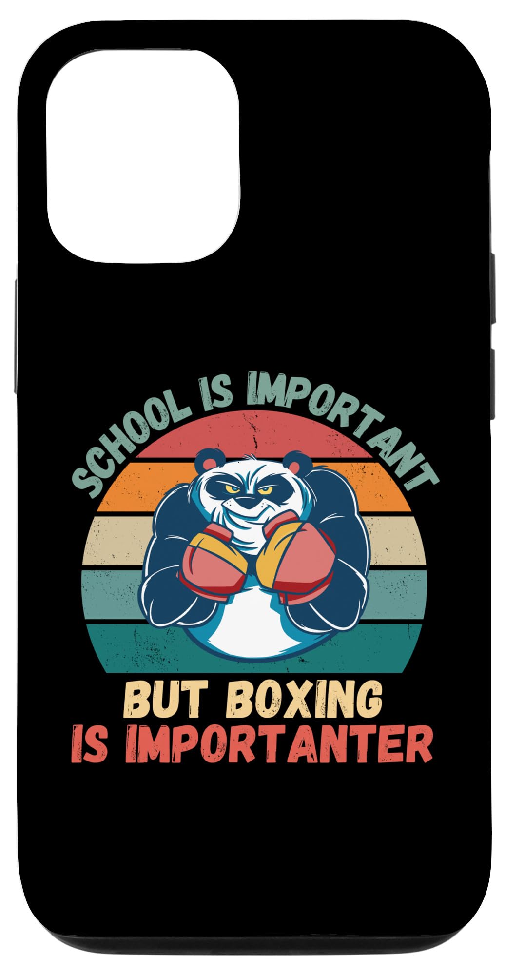 iPhone 15 Retro Panda School Is Important Boxing Is Importanter Case