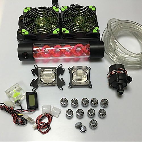 Nhowe Bykski DIY Water Cooling Kit 240mm Rardiator CPU GPU Block T Virus Cylindrical Tank For Pc Liquid Cooling