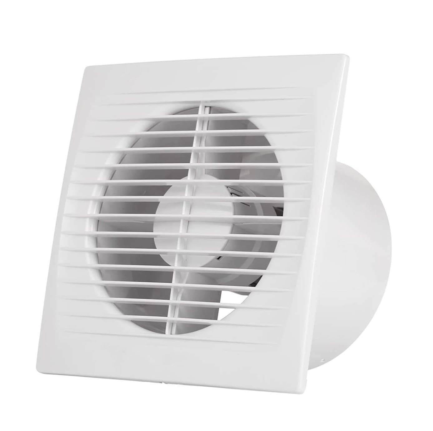 LEDUNI Bathroom Extractor Fan 15 W Air 152 x 97 x 152 mm Silent with Built-In Anti-Mosquito Valve 180 m3/h Ideal for Bathroom, Kitchen, Toilet, Office