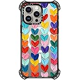 CASETiFY Bounce iPhone 15 Pro Max Case [6X Military Grade Drop Tested / 21.3ft Drop Protection/Compatible with Magsafe] - Cute Prints - Clear Polka Daub Hearts - Clear Black