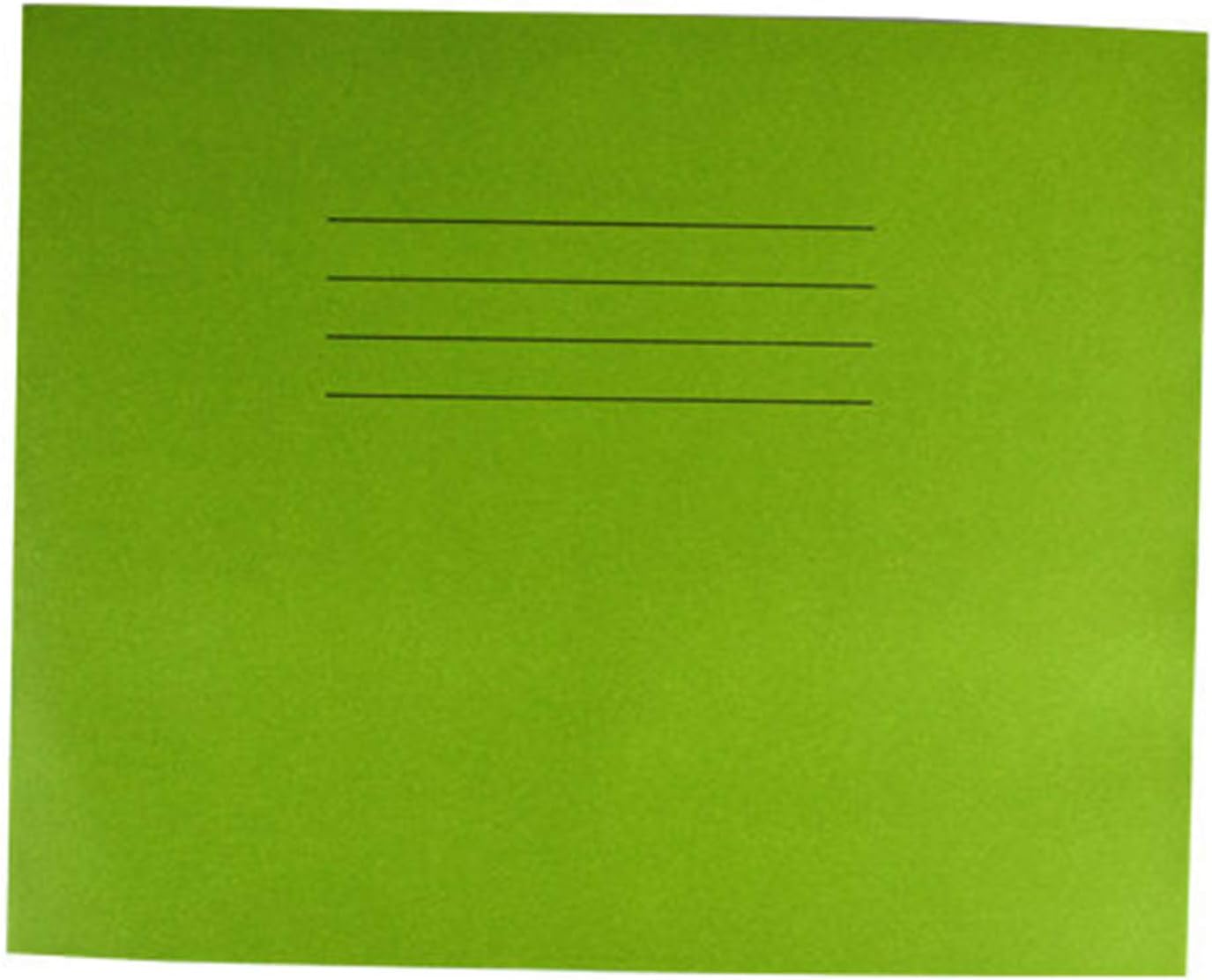 Exercise Books School Kids Writing Lined Squared Plain Home Office Paper Page (10 X 24 Pages Green 130 x 165)