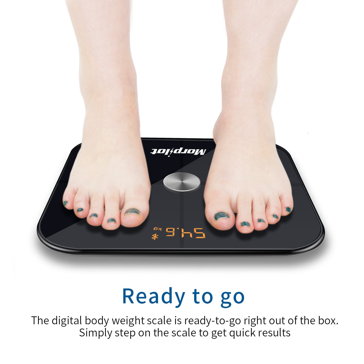 Bluetooth Body Fat Scale,17 Body Metrics, Morilot Smart Digital ITO Bmi Weight Bathroom Scale,Body Composition Analyzer Health Monitor with iOS and Android APP, 396 lbs