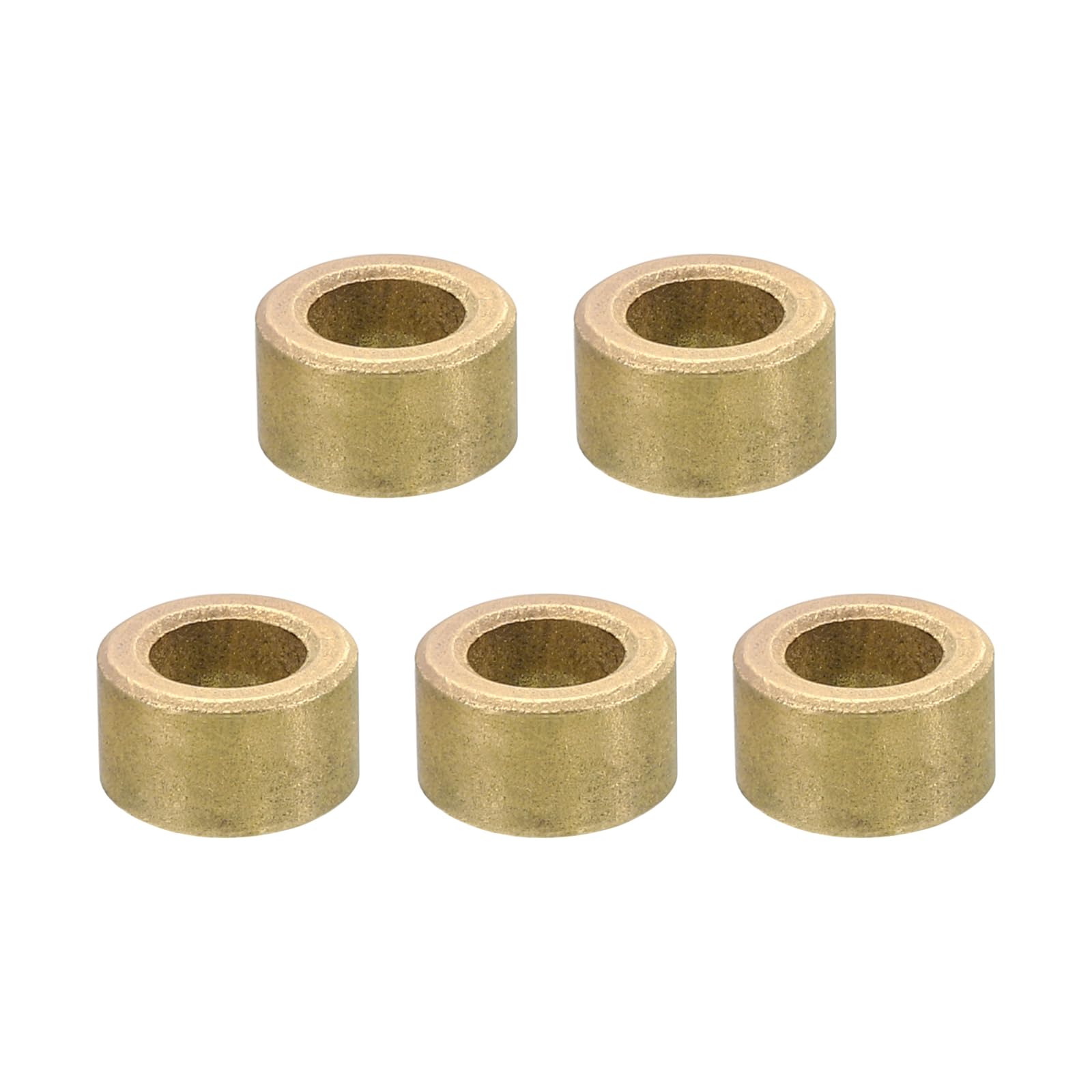 PATIKIL M6 Brass Spacers, 5 Pcs Metal Spacer Brass 6mm ID x 10mm OD x 6mm L Brass Spacers Screw Standoff for 1/4inch or M6 Screw Bolts