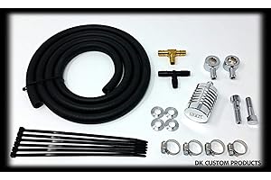 DK CUSTOM Premium Catch Can EBS Breather System For Harley Twin Cam (Black Catch Can)