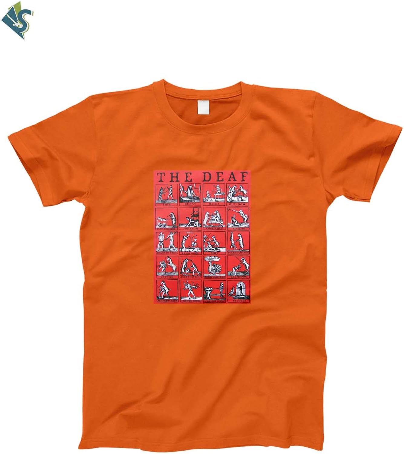 Amazon.com: The Deaf Aje Poster Men's Shirts Orange T-Shirts Small: Clothing