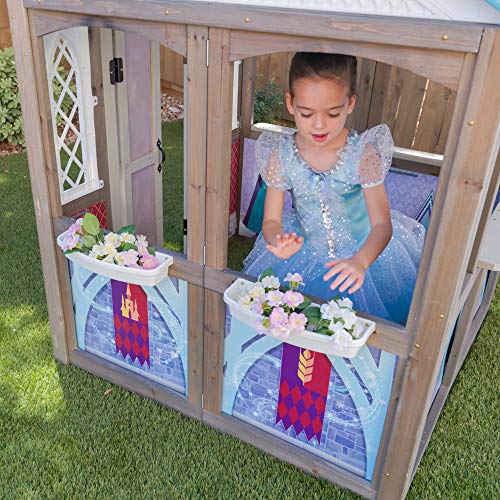 KidKraft Disney® Frozen Arendelle Wooden Playhouse, Children's Outdoor Play, Gift for Ages 310