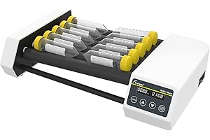 LAB FISH Digital Tube Roller Mixer Adjustable Speed 20-80RPM,6 X 11" Length Rollers Center Distance 34mm with Timer(1min-23h5