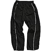 SHENHE Men's Y2k Wide Leg Color Block Baggy Parachute Pants Hip Hop Track Trousers Streetwear