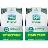 SmartMouth Original Zinc Activated Mouthwash Single Packs, 10 Count, 2-Pack | Travel-size Zinc-Activated Mouthwash Packets That Eliminate Bad Breath and Odors, Alcohol-Free and Fluoride-Free