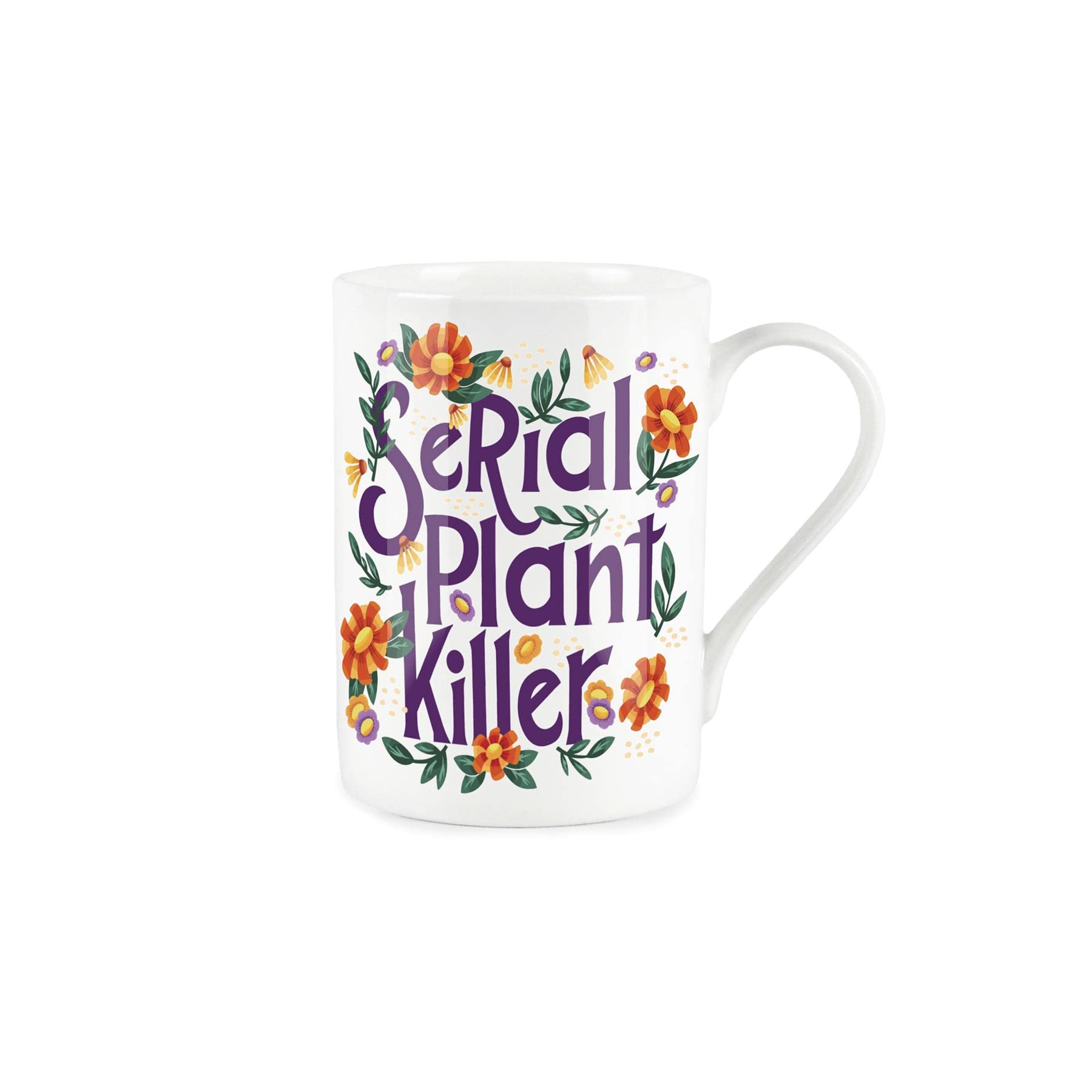 Purely Home Serial Plant Killer Mug - Bone China Style White Mug Coffee/Tea Present Gift