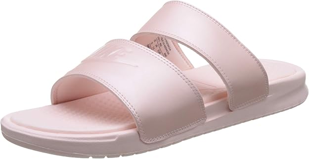 baby pink nike sliders
