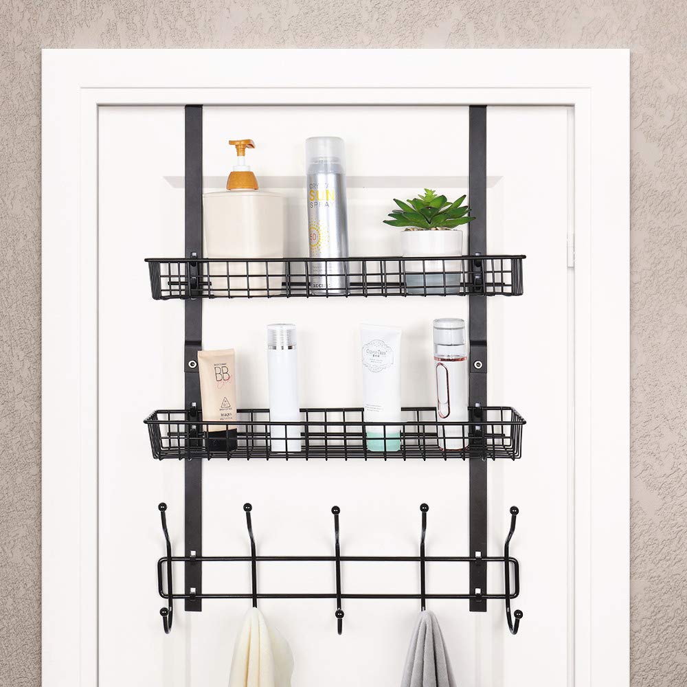 Best Over Door Coat Rack Shelf Basket