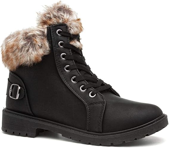 fur trimmed boots uk
