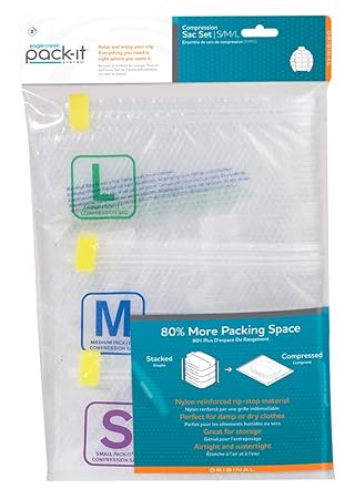 Eagle Creek Pack-It Compression Sac Set Kompressionsbeutel für die Reise oder für Zuhause, S/M/L
