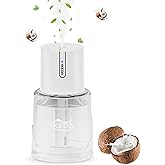 Ikeda Car Diffusers for Essential Oils,100ml Glass Car Essential Oil Diffuser, Smart Car Humidifier Diffuser, 3 Timers & 300 mAH Battery Operated Car Aroma Diffuser for Travel, Auto Shut-Off,White