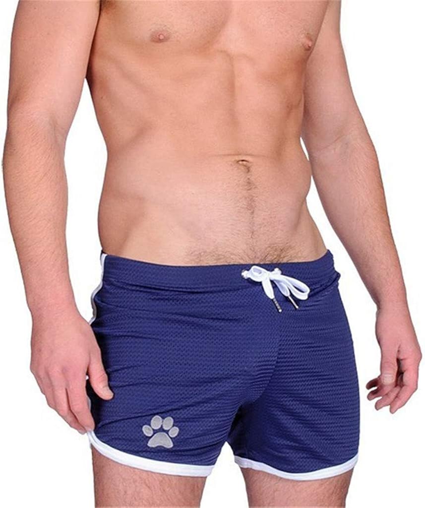 UOFOCO Men's Summer Casual Quick-Drying Shorts Breathable Drawstring Sport Short Pants | 