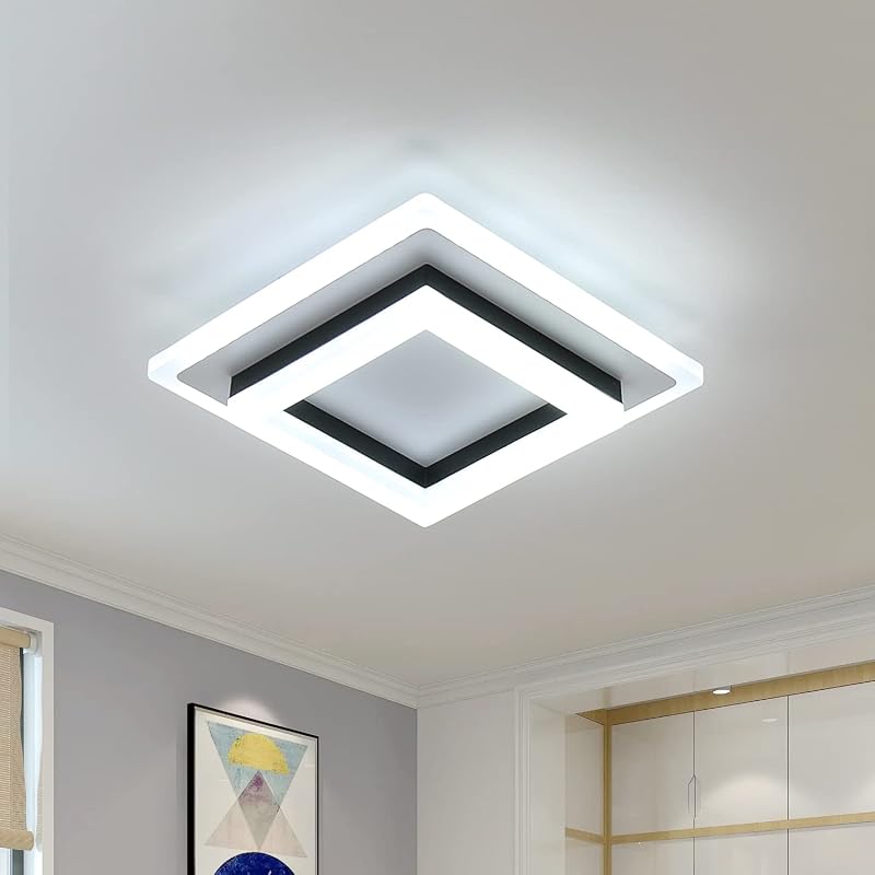 AUA LED Ceiling Light 24W Modern Black White 6500K 1800LM 220V
