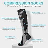 ACWOO Compression Socks 2 Pairs Unisex Graduated Support Non-Slip Breathable view 2