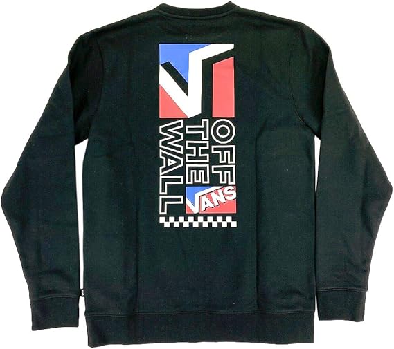 Amazon Vans バンズ メンズ ロゴプリントスウェットトレーナー 裏起毛スウェット Vans Dimension Crew Black 並行輸入品 トレーナー パーカー 通販