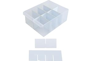 BIN BETTER (12-Pack) Large Drawer Configurable Dividers compatible with Craftsman, ArtBin Craft Storage Cabinets, (12 Width + 3 Length Dividers), (Dividers Only)