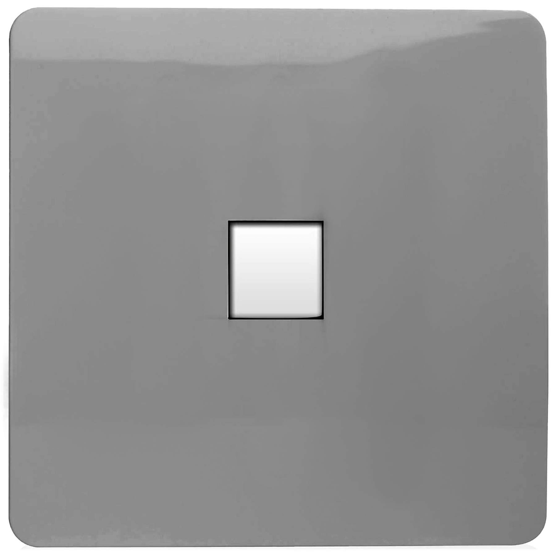Trendi Artistic Modern Glossy Tactile Telephone Socket Light Grey