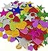 150 Pieces Foam Glitter Stickers Self Adhesive, Mini Heart and Stars Shapes for Christmas, Kid's Arts Craft Supplies Greeting Cards Home Decoration