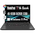 Lenovo ThinkPad T14 Gen 4 Business Laptop (14" FHD+, Intel 10-Core i5-1335U, 16GB RAM, 512GB SSD), Backlit, 2 x Thunderbolt 4, Wi-Fi 6E, Fingerprint Reader, Webcam, Win 11 Pro w/AI Copilot, Black