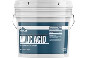 Earthborn Elements Malic Acid Powder, 1 Gallon Bucket, Used in Food, Drinks & Candy, Resealable Container
