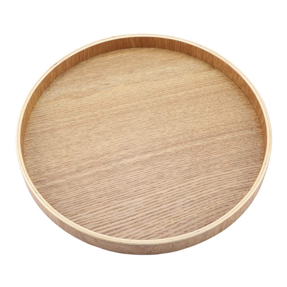 Aigend Serving Tray - Wooden Serving Tray Plate for Tea Set Fruits Candies Food Home Decoration(24cm)