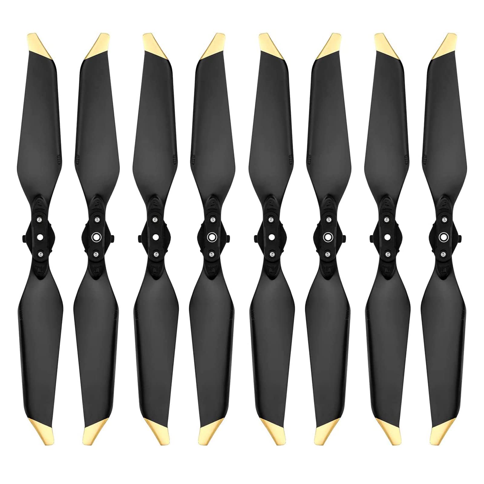 Tosiicop 4 Pairs Mavic Pro/Mavic Pro Platinum Propellers Replacement Prop Blades Low Noise Quick-Release 8331F Wings for DJI Mavic Pro/Mavic Pro Platinum Drones Accessories Gold Tips
