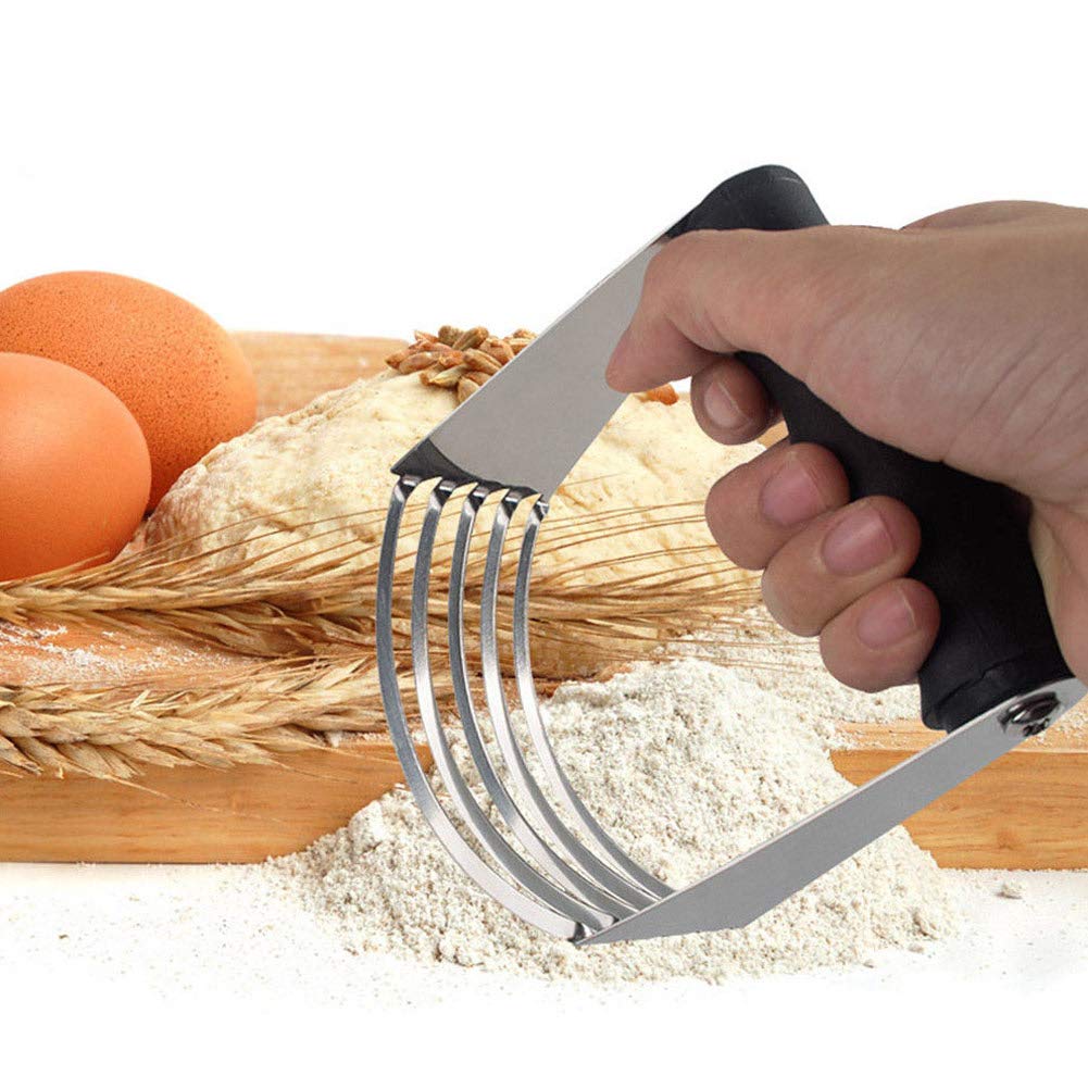 Multi-Purpose Dough Blender Pastry Cutter Butter Pastry Blender Stainless Steel Mixer Cutter Whisk Tool Baking Kitchen Flour Mixer Non-Slip Handle for Baking Dough Tools (5-Strings)