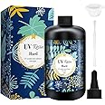 OSBANG Crystal Clear Hard UV Resin Upgraded Formula Ultraviolet Fast Curing for Jewelry Making Craft Decoration, Hard Transparent Glue Solar Cure Sunlight Activated Resin (500g)