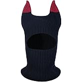LOLAT Funny Horn Balaclava Ski Mask with Ears Full Face Hat Winter Warm Beanies Halloween Costume Men/Women