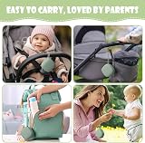 Aolso Silicone Dummy Holder Case Green, Portable Pacifier Organizer view 7