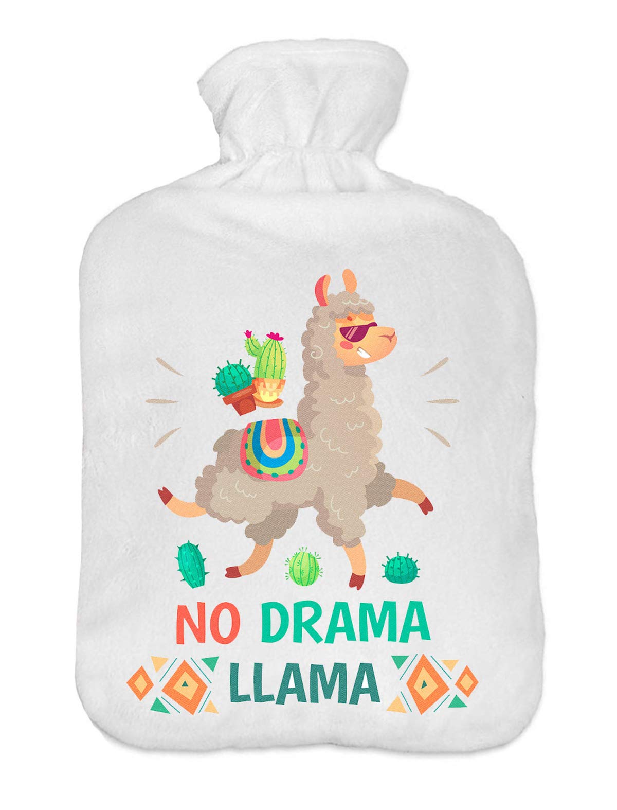 Hot Cold Water-Bottle with Soft Fleece Cover Water-Bag 2 litreLama [092]